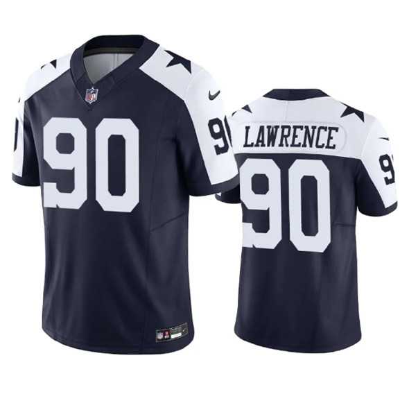 Men & Women & Youth Dallas Cowboys #90 Demarcus Lawrence Navy 2023 F.U.S.E. Vapor Limited Stitched Football Jersey